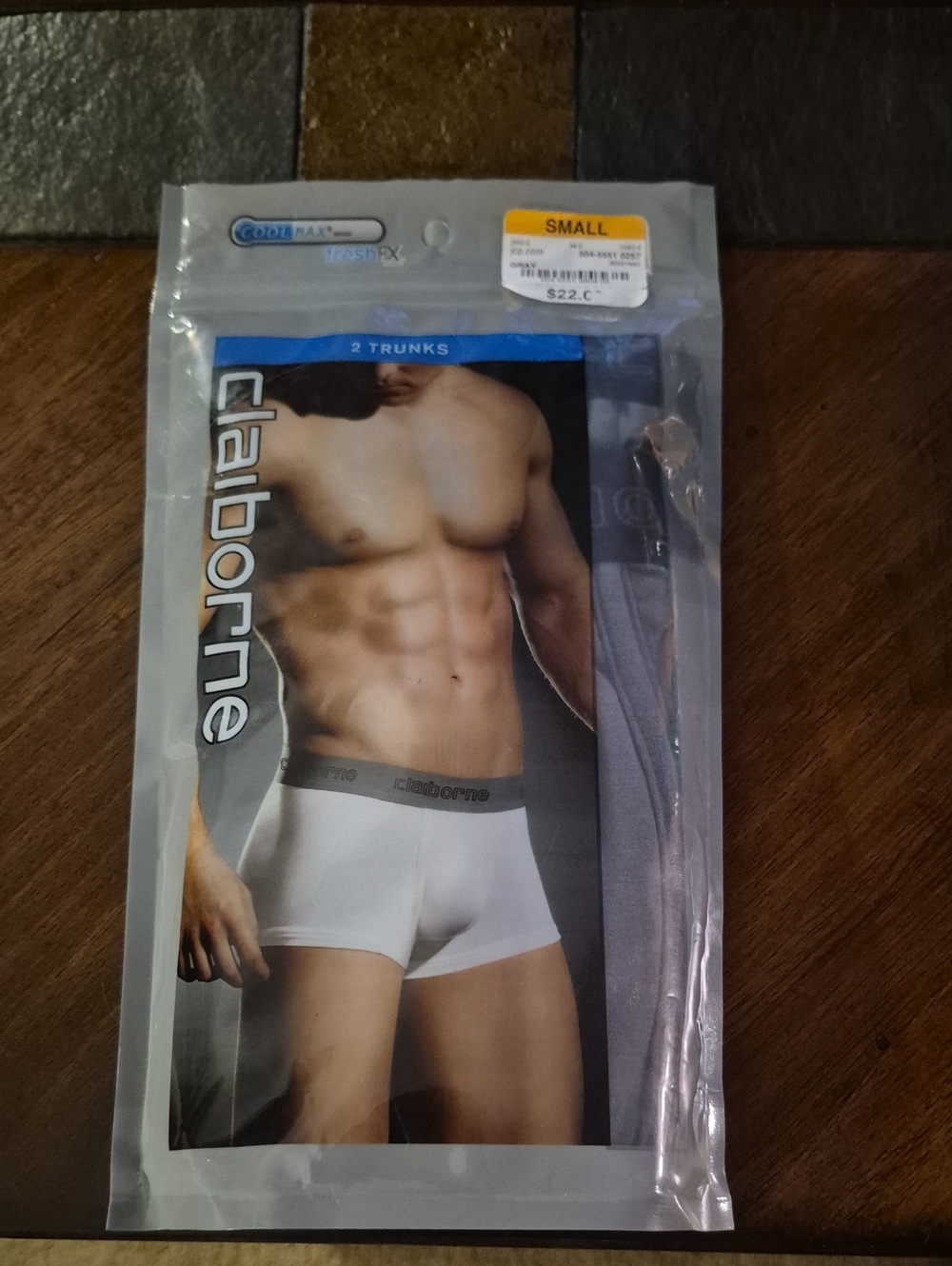 Claiborne Men’s Boxer Briefs - White & Gray (2-Pack)